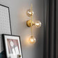 HDC 3 Light Metal Glass Ball Wall Light - Warm White