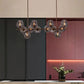 HDC 12 Light Gold Smoke Glass Chandelier Ceiling Lights Hanging - Warm White