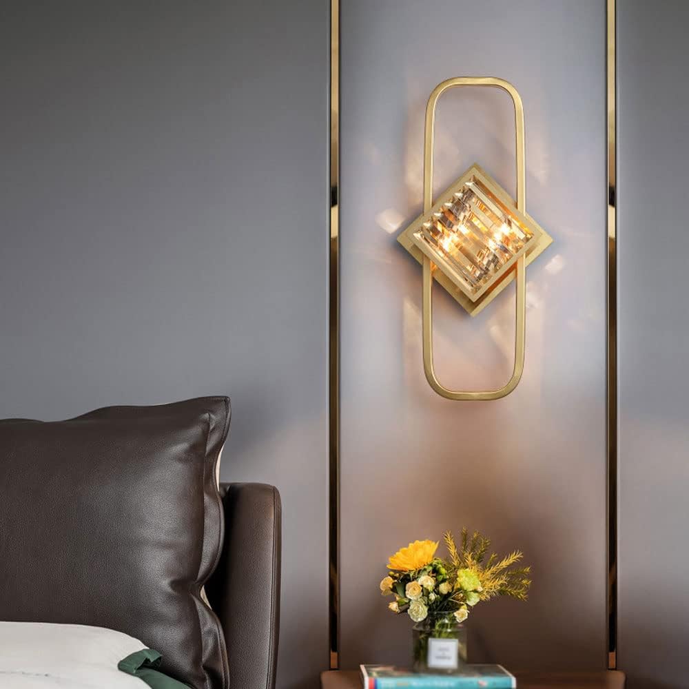 Hdc Modern Luxury Decor LED Crystal Wall Light Sconce Bedroom Hallway Wall Lamp