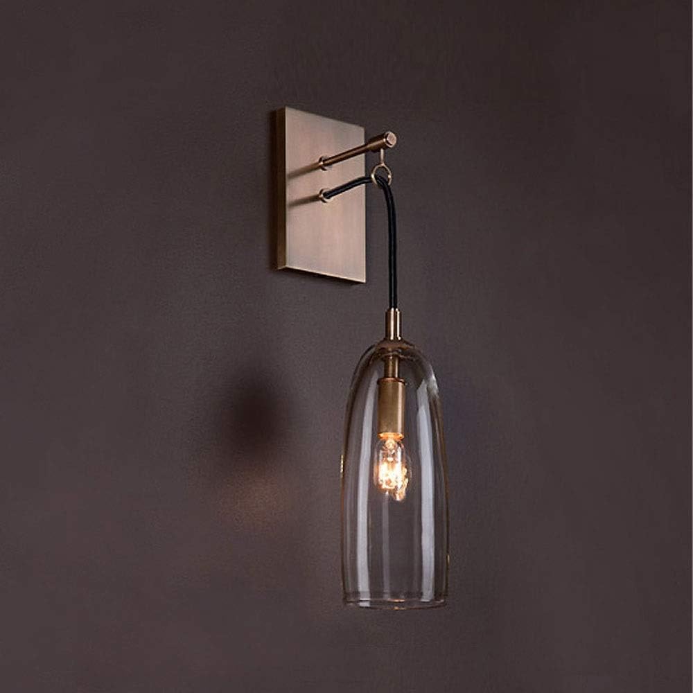 HDC 1 Light Simple Luxury Lantern Glass Wall Light