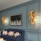 Hdc Violin Lady Wall Lamp Art Led European Creative Wall Lamp Bedroom Bedside Lamp - Gold