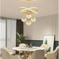 Ojaro Modern Gold Crystal LED Pendant Chandelier Light for Dining Room, Living Room & Bedroom