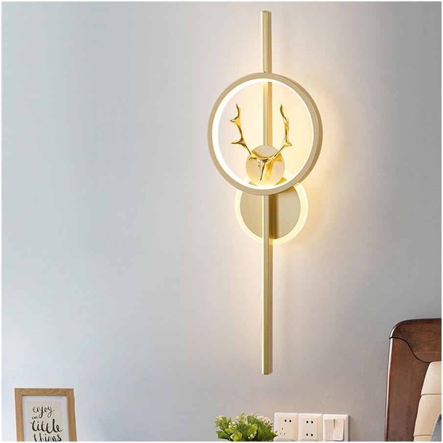 HDC Modern Deer Ring LED Wall Light for Living Room & Bedroom