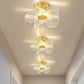 HDC 180mm Golden Flower LED Chandelier Ceiling Light For Living Room