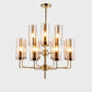 Hdc 12 Lights Contemporary Large Modern Glass Dining Room Ceiling Chandelier