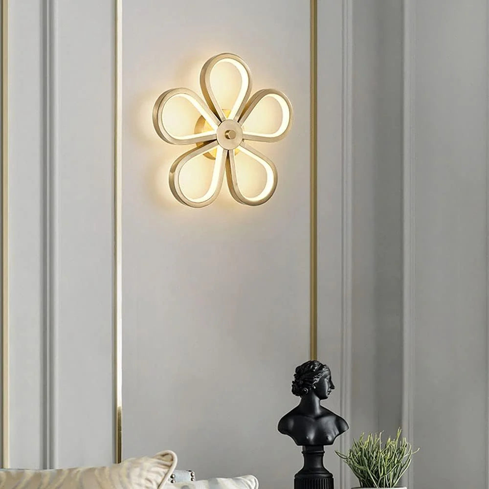 Hdc Modern Led Glossy Gold Body Wall Light - Warm White