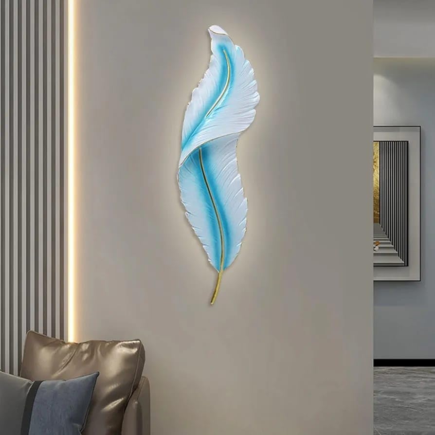 Hdc 650mm Feather Wall Nordic Style Modern Light for Bedroom Bedside Living Room