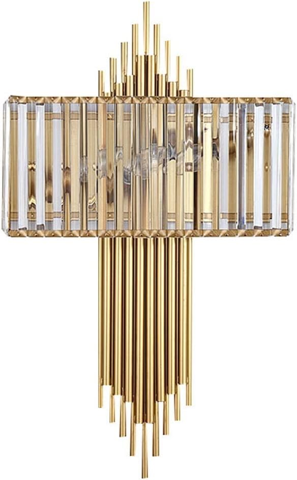 HDC Modern Crystal Golden Wall Lamp Simple Living room Staircase background Wall For Living Room Indoor Light Fixtures