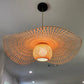 HDC Vintage Bamboo Rattan Chandelier Pendant Light