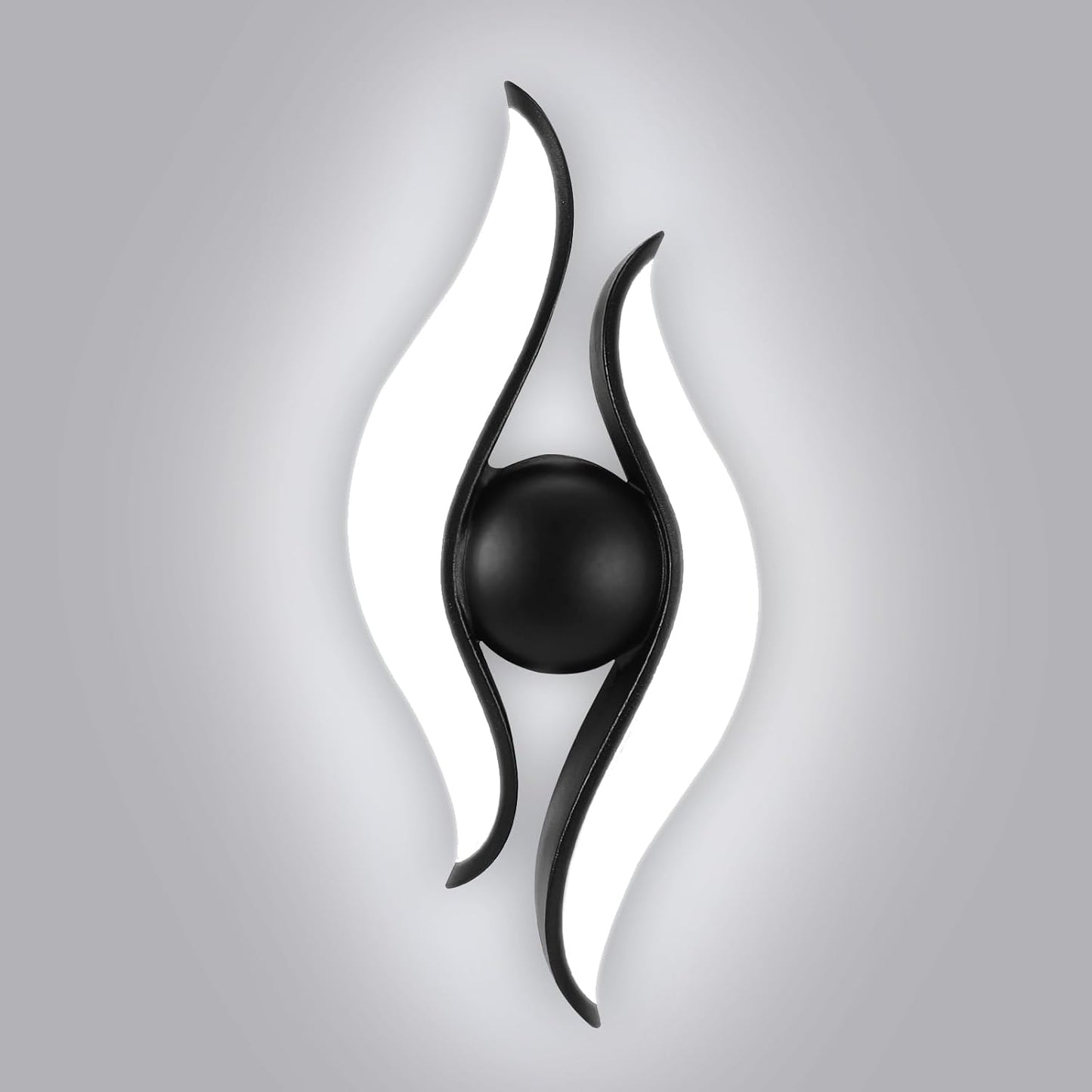 HDC Modern Designer Decorative Sconce Black Wave LED Outdoor Light