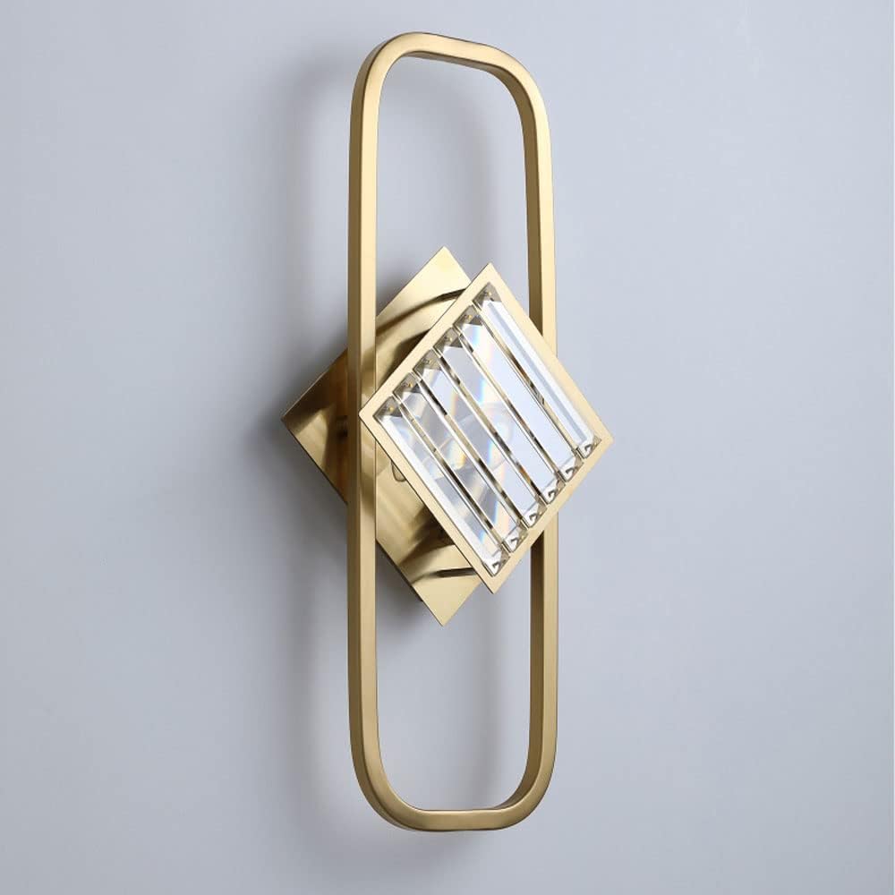 Hdc Modern Luxury Decor LED Crystal Wall Light Sconce Bedroom Hallway Wall Lamp