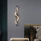 HDC Black & Gold Modern Spiral LED Wall Light for Bedroom, Living Room & Hallway