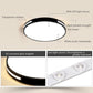 HDC Modern Black 470MM Round LED Ceiling Light for Bedroom, Living Room