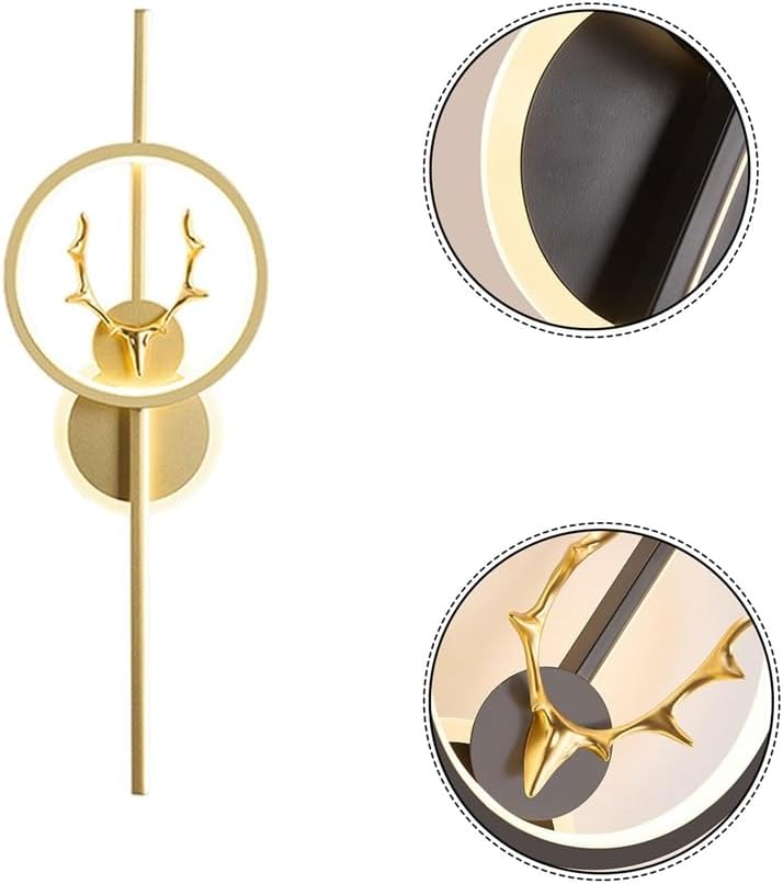 HDC Modern Deer Ring LED Wall Light for Living Room & Bedroom