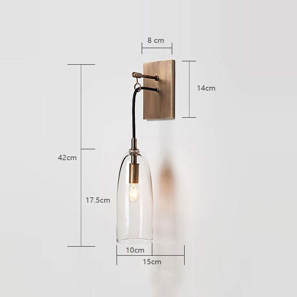 HDC 1 Light Simple Luxury Lantern Glass Wall Light