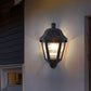 HDC Luxury Classic Black Outdoor Wall Lantern for Balconies, Garden