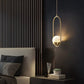 HDC Modern Oval Glass Pendant Light for Bedroom, Living Room
