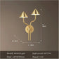 Hdc Double Headed Modern Copper Umbrella Decorative Oyster LED Wall lamp