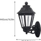 HDC Classic Black Outdoor Wall Lantern Light for Outdoor Areas