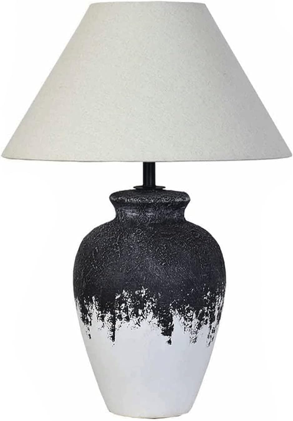 Hdc Ceramic Nightstand Lamp Southwest Clay Pot Gradient Desk Lamp Handmade Textured Shade Bedside Lamp Desk Light