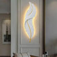 HDC 600mm Nordic Modern Creative Feather Light Led Wall Lamp Bedroom Bedside Resin Lamp