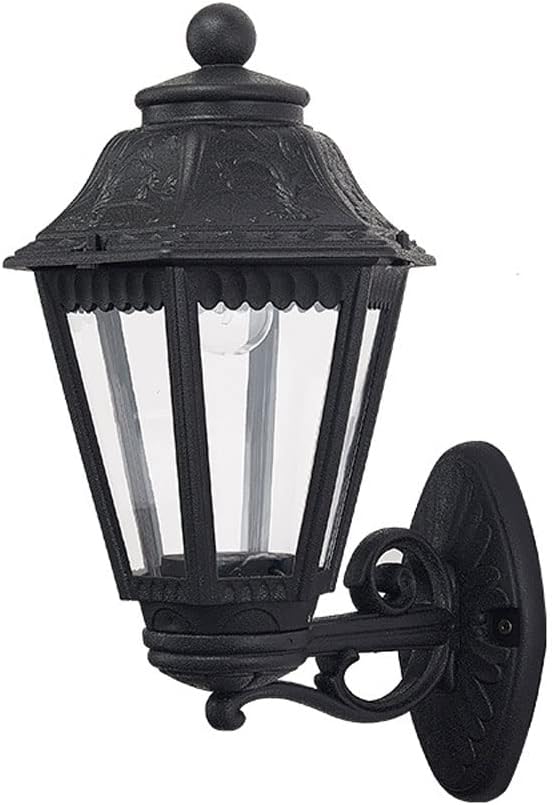 HDC Classic Black Outdoor Wall Lantern Light for Outdoor Areas