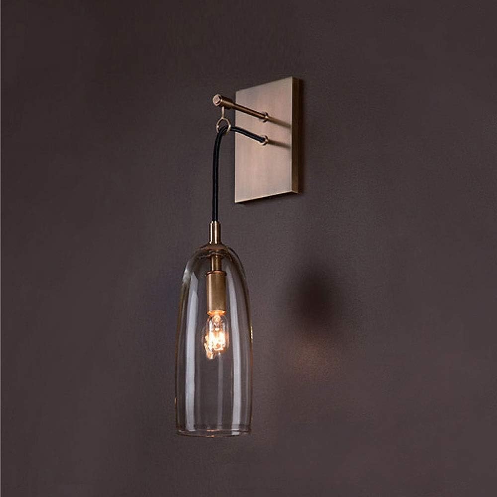 HDC 1 Light Simple Luxury Lantern Glass Wall Light