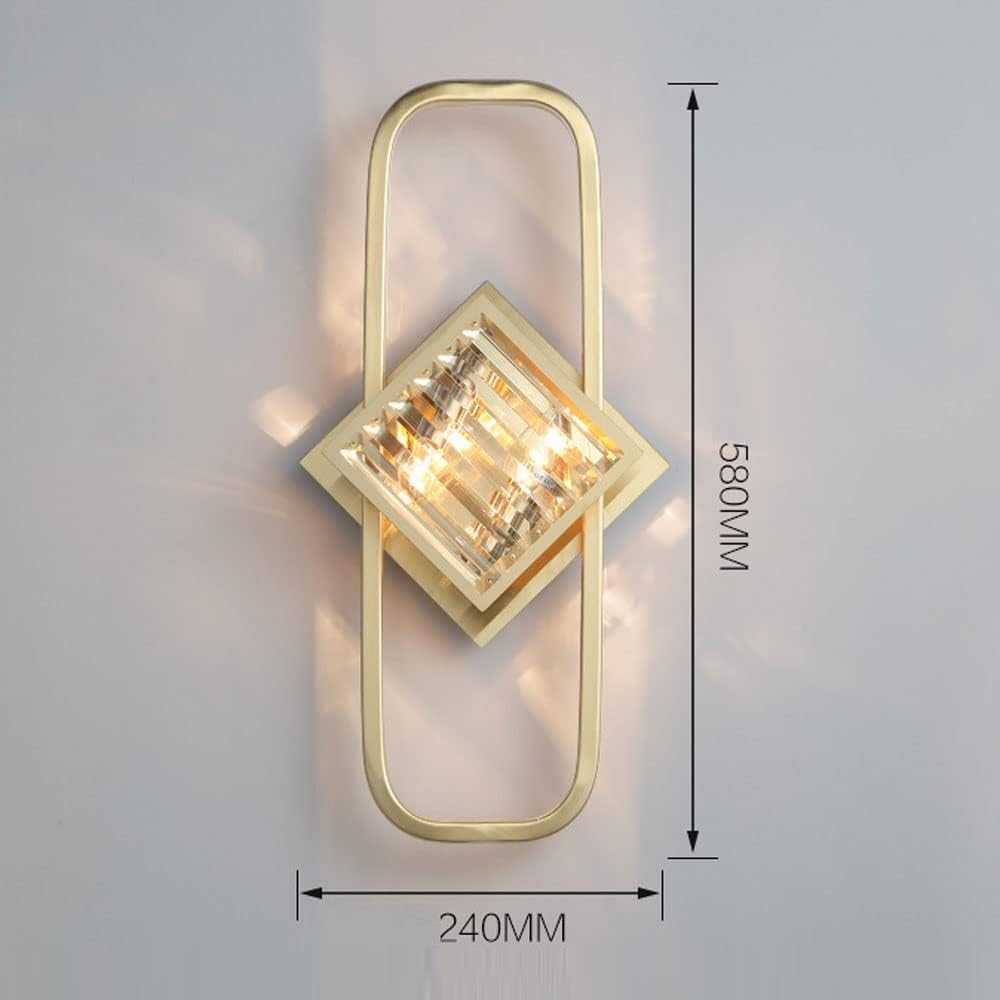 Hdc Modern Luxury Decor LED Crystal Wall Light Sconce Bedroom Hallway Wall Lamp