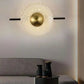 Hdc Led Clear/Amber Circle Luminous Orbit Glass Disc Wall Light