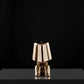 Hdc Nordic Golden Sitting & Thinking Luxury Portable LED Desk Lamp Cafe Bar Restaurant Sitting Stylish Little Golden Man Home Decoration Night Light