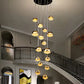 HDC 15 Lights LED Crystal Double Height Stair Chandelier