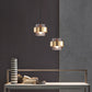 HDC 1 Light Led Amber/Smoke Glass Pendant Ceiling Light - Warm White