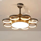 Hdc Invisible Black Rings Ceiling Fan Chandelier With Remote 4 Retractable Abs Blades