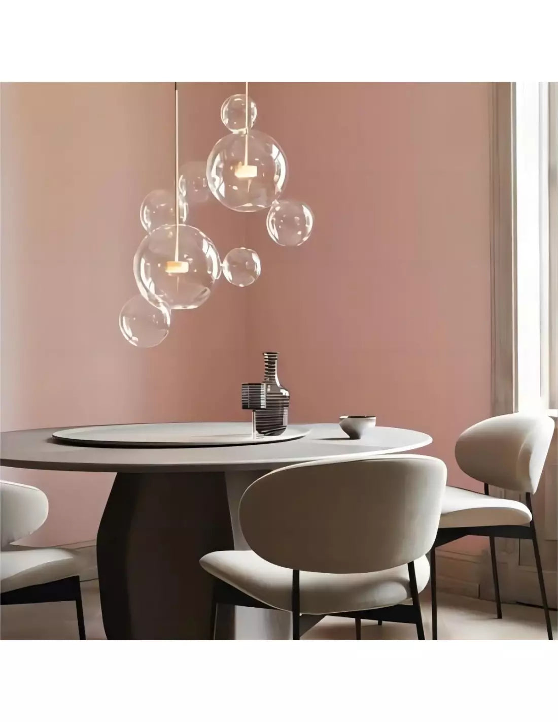 Hdc 1 Light Modern Creative Kitchen Island Nordic Art Transparent Glass Soap Bubble Chandelier Lamp