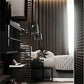 Hdc 1 Light Led Glass Smokey Black Pendant Lamp With Leather Strap Ceiling Light - Tricolor