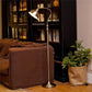 HDC Vintage Style Adjustable Antique Brass Floor Lamp for Living Room & Bedroom