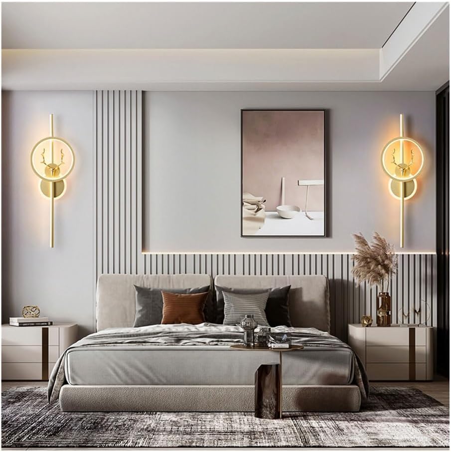 HDC Modern Deer Ring LED Wall Light for Living Room & Bedroom