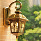 Hdc Vintage Bronze Outdoor LED Waterproof Balcony Wall Light Creativity Tradition Glass Garden E27 Wall Lamp  - Warm White