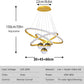 Ojaro Modern LED Infinity Ring Chandelier Light for Living Room & Dining Area