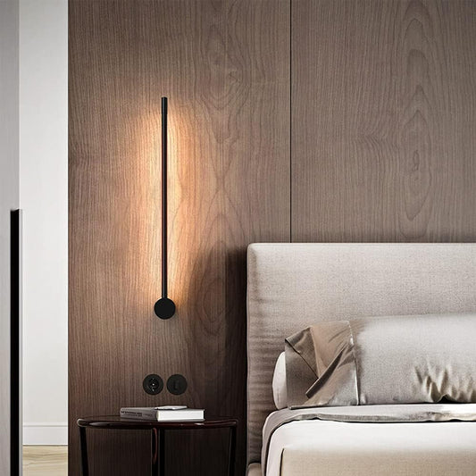 HDC Modern Linear Tube LED Black Wall Lamp- Tricolor