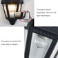 HDC Luxury Classic Black Outdoor Wall Lantern for Balconies, Garden