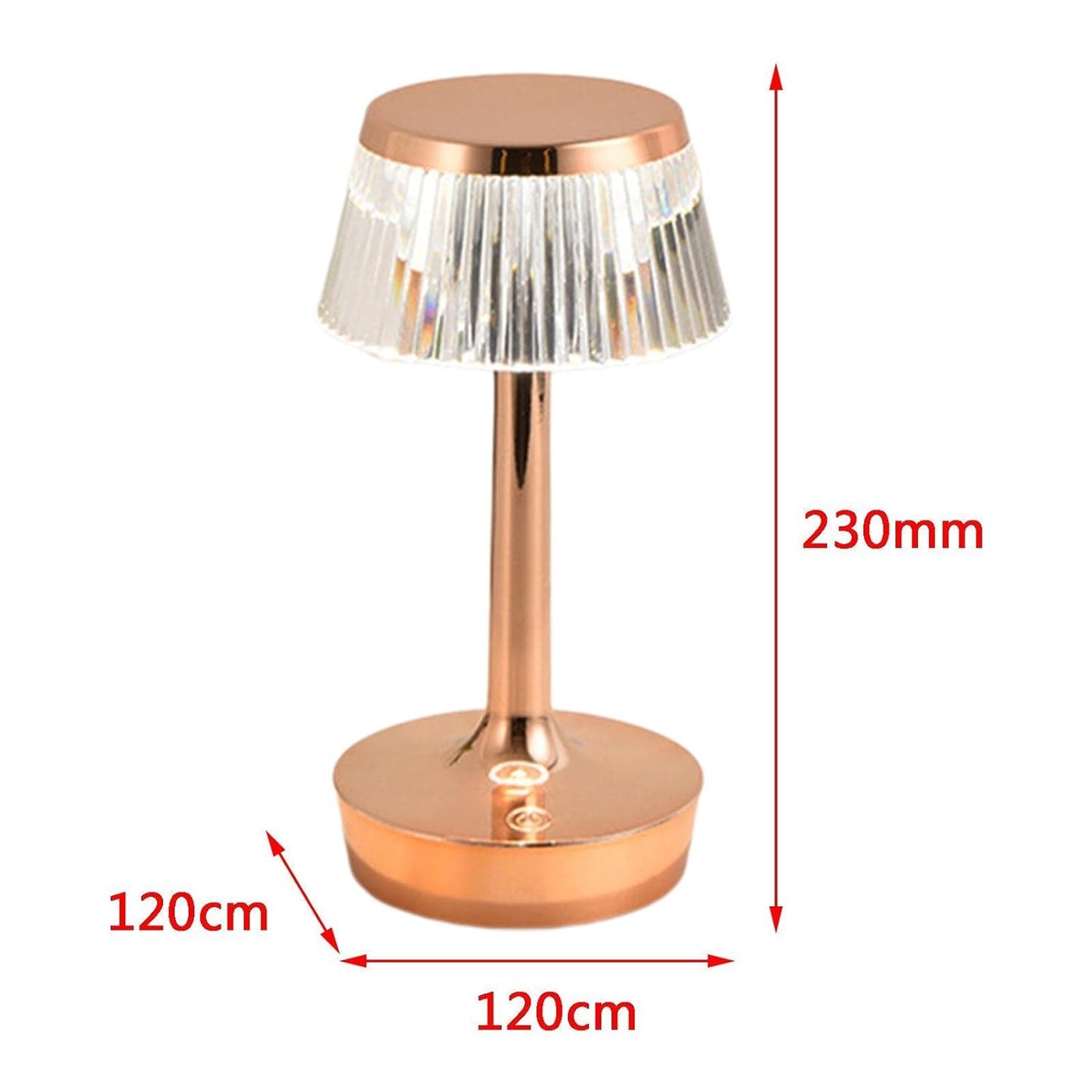 Hdc Mushroom Table Lamp Home Elegant Decorative Living Room Bedside Crystal Desk Lamp Hallway Lamp Living Room Cofe Bar for Bedroom - Rose Gold