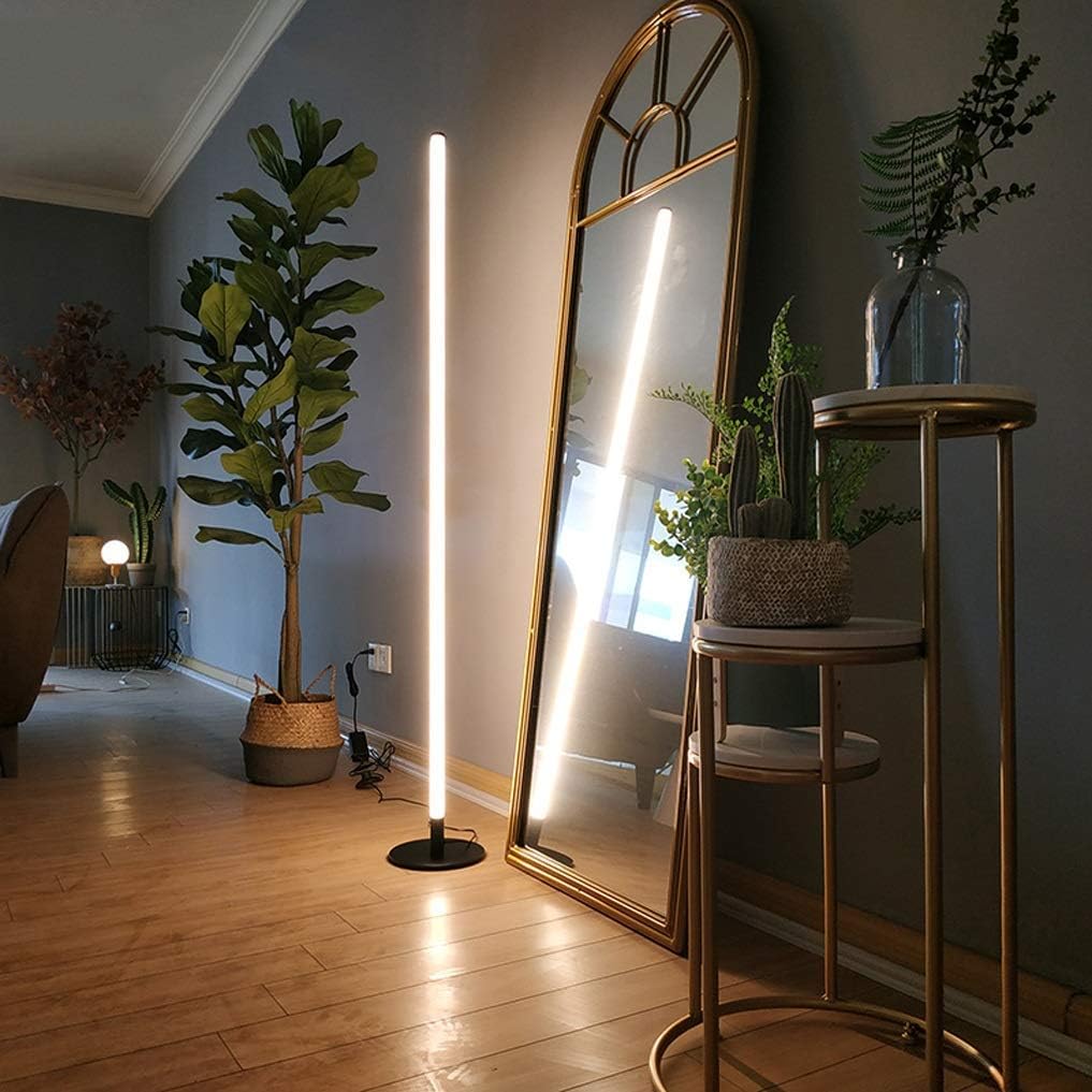 Hdc Modern LED Corner Simple Geometric Lines Floor Lamps 360 Degrees Nordic Decoration Floor Lamp