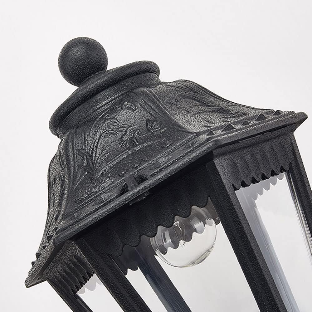 HDC Classic Black Outdoor Wall Lantern Light for Outdoor Areas