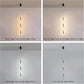 HDC 600mm Led Black Modern Pendant Light For Bedside Dining Hanging Light - Tricolor