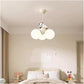 HDC Kids Cloud Pendant Chandelier Light with Playful Panda Figurine for Nursery & Kids Room