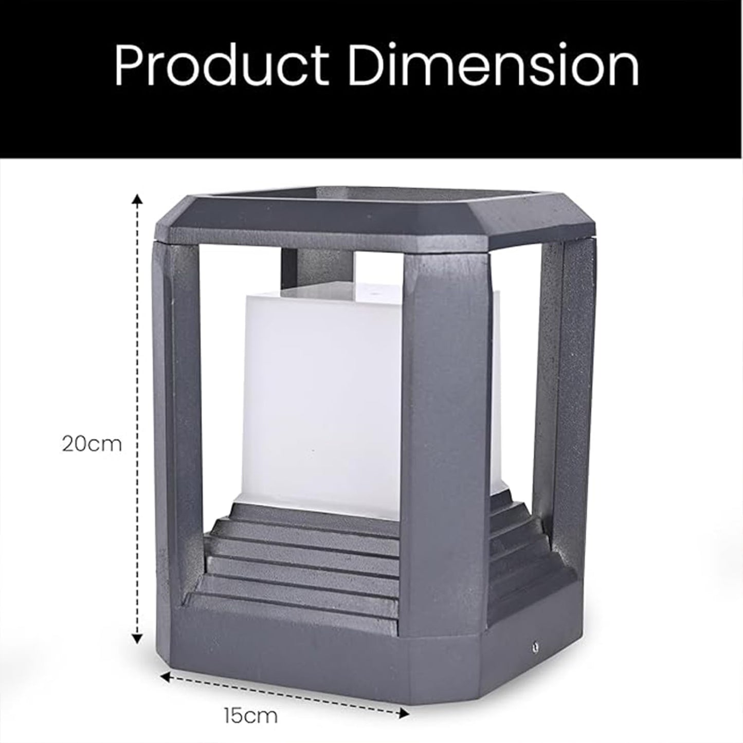 HDC Classic 250/200/150mm Aluminium Outdoor Gate Light for Gate, Garden & Landscape Lighting