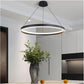 HDC 600mm Black Circular Ring Chandelier Light Modern Halo Ceiling Chandelier