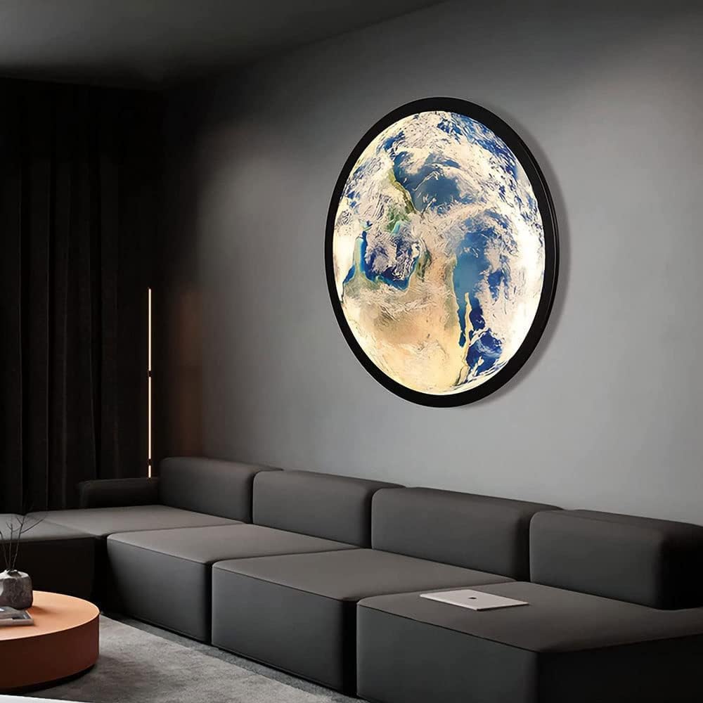 HDC Modern Home Decoration LED Planet Earth Wall Night Light Bedside Ceiling Light Wall Lamp for Bedroom Living Room