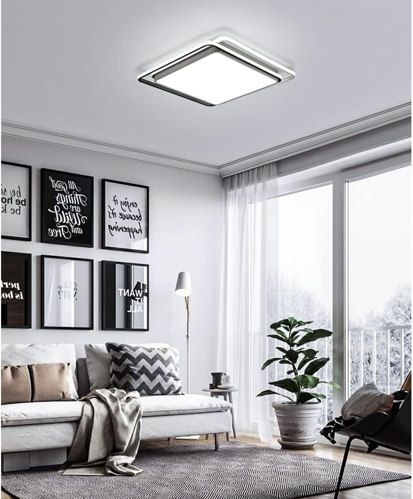 HDC Modern Black 72W Ceiling Light for Bedroom, Sitting Room